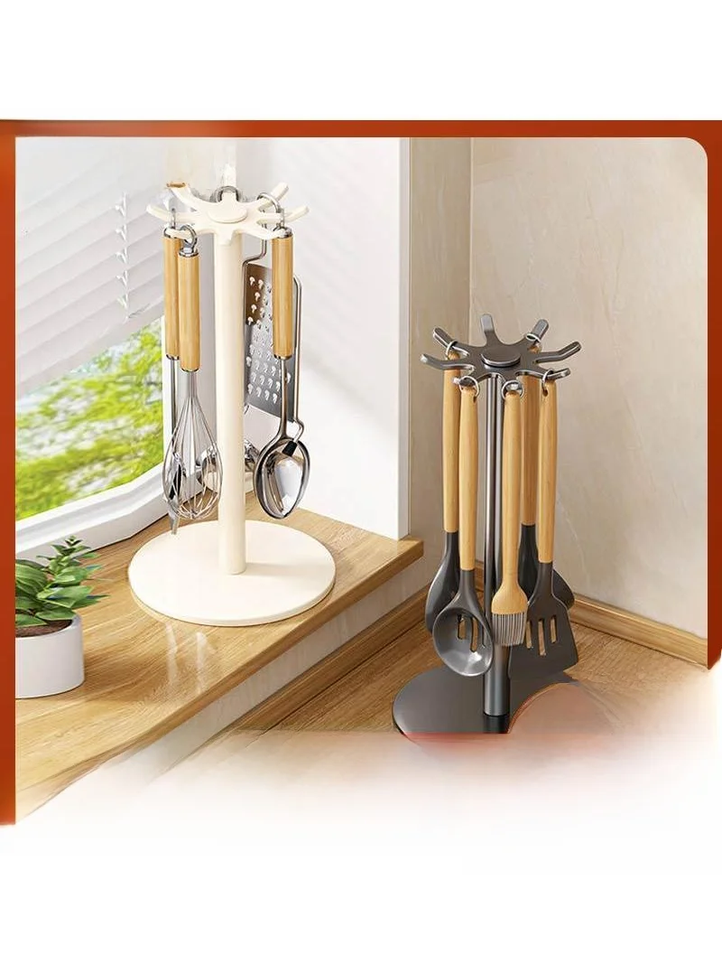 

Вращающийся держатель для кухонных принадлежностей на столешницу: подставка для ложек, половников и кухонной утвари для дома