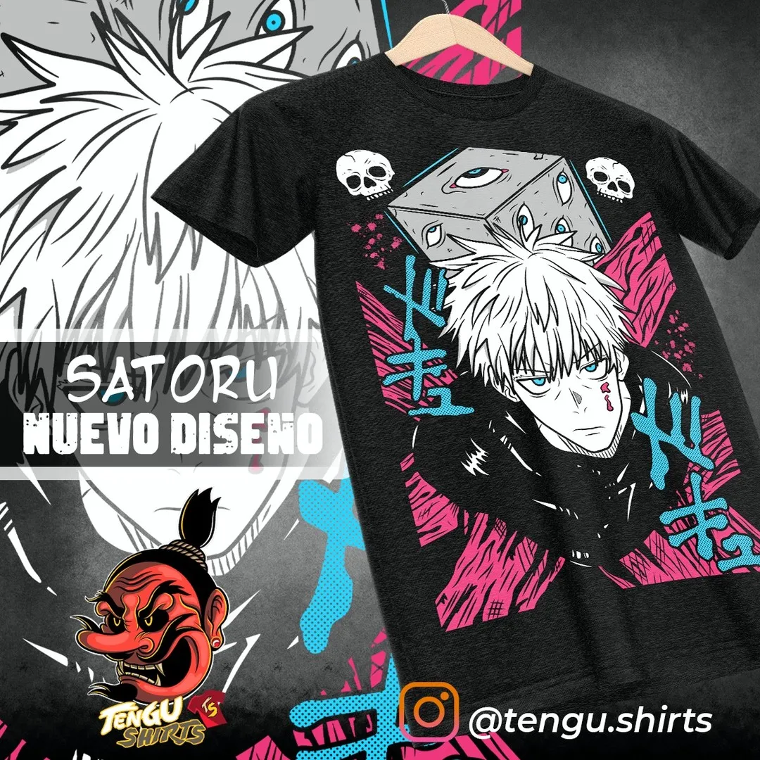 Gojo Satoru T-Shirt Jujutsu Kaisen Manga Anime Horror Funny Gift Shirt All Size