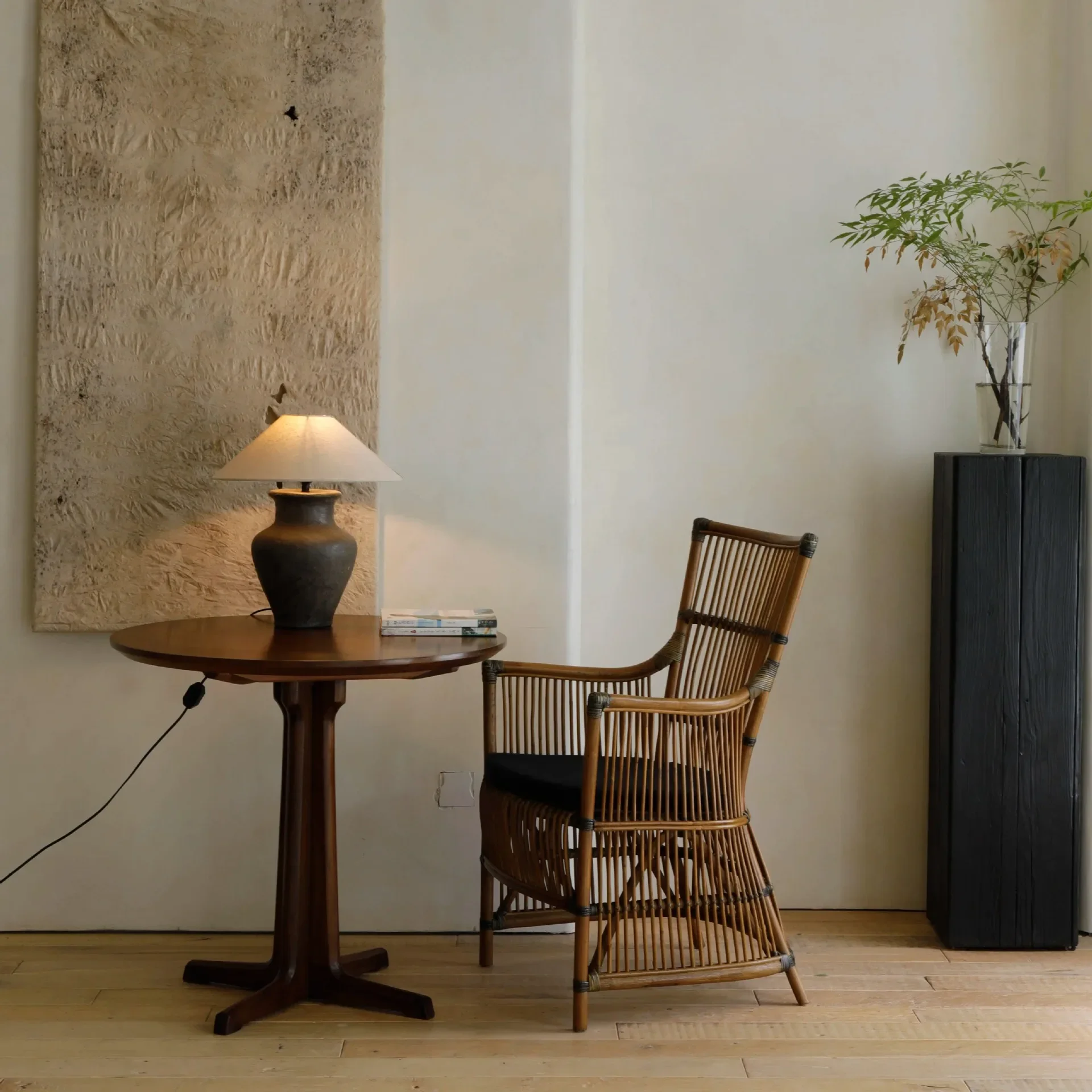 Винтажный обеденный стул для ресторана Южной Восточной Азии, повседневный стул из ротанга Wabi Sabi Wind, одиночный стул из ротанга