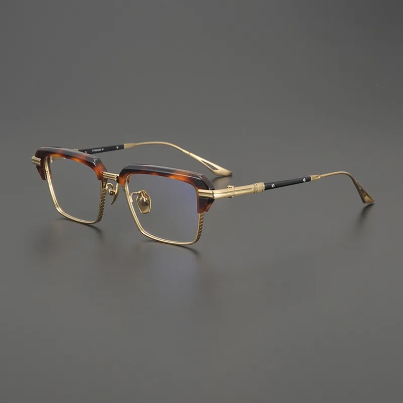 

2025 New Half Frame Business Glasses for Men Myopia Reading Office Eyeglasses Titanium Women Optical Prescription Square Eyewear