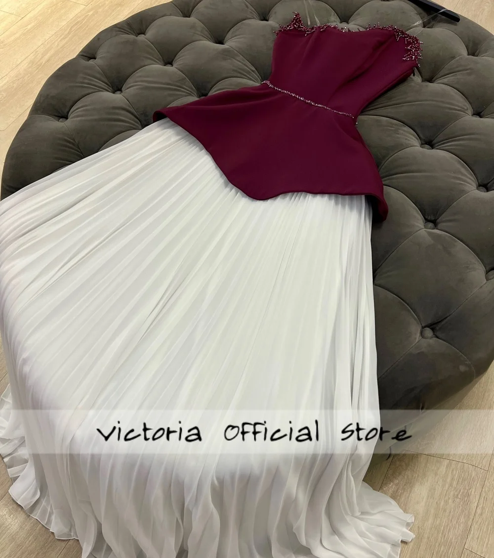 Vestido de noche Peplum de terciopelo verde mexicano burdeos con tren blanco, espagueti de lujo con cuentas, fiesta de boda de Dubái personalizada para mujer