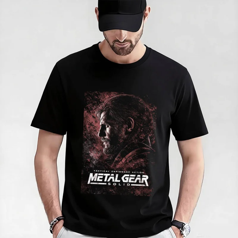

Metal Gear Solid 0315 MGS gift t shirt for men Kojima Video game Graphic Clothes 100% cotton print tee All size tops S-6XL