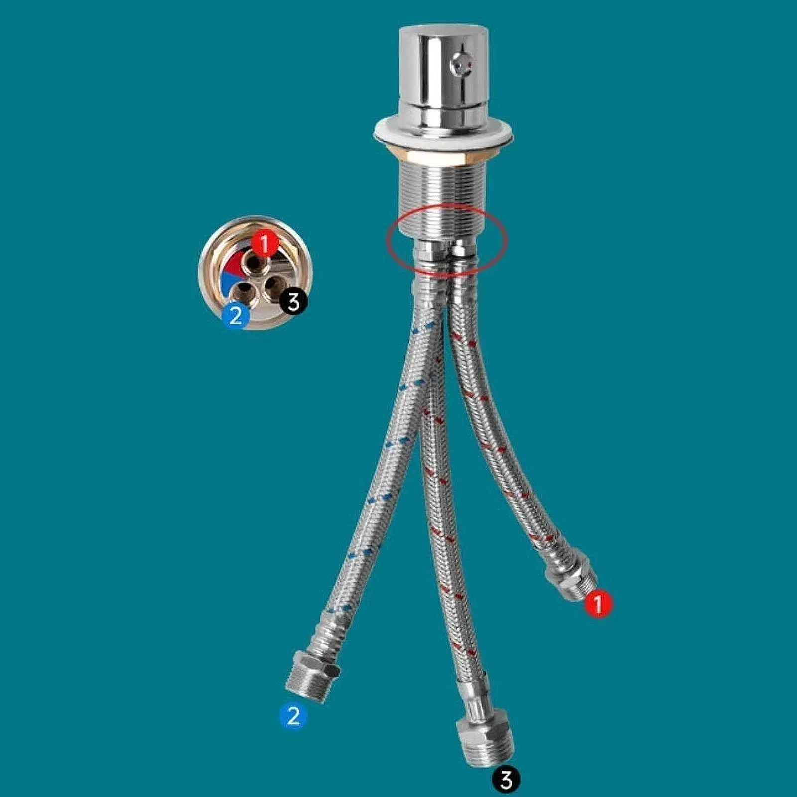 

Bathroom Faucet Mixing Valve with Hose for Smart Flow Control and Reliable Water Dispensing in Home Improvement
