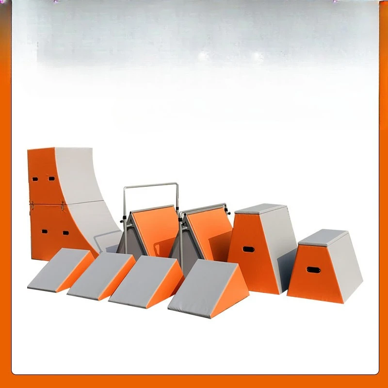Equipment Parkour trapezoidal wooden combination  jumping vault physical sports hall sensory training equipment