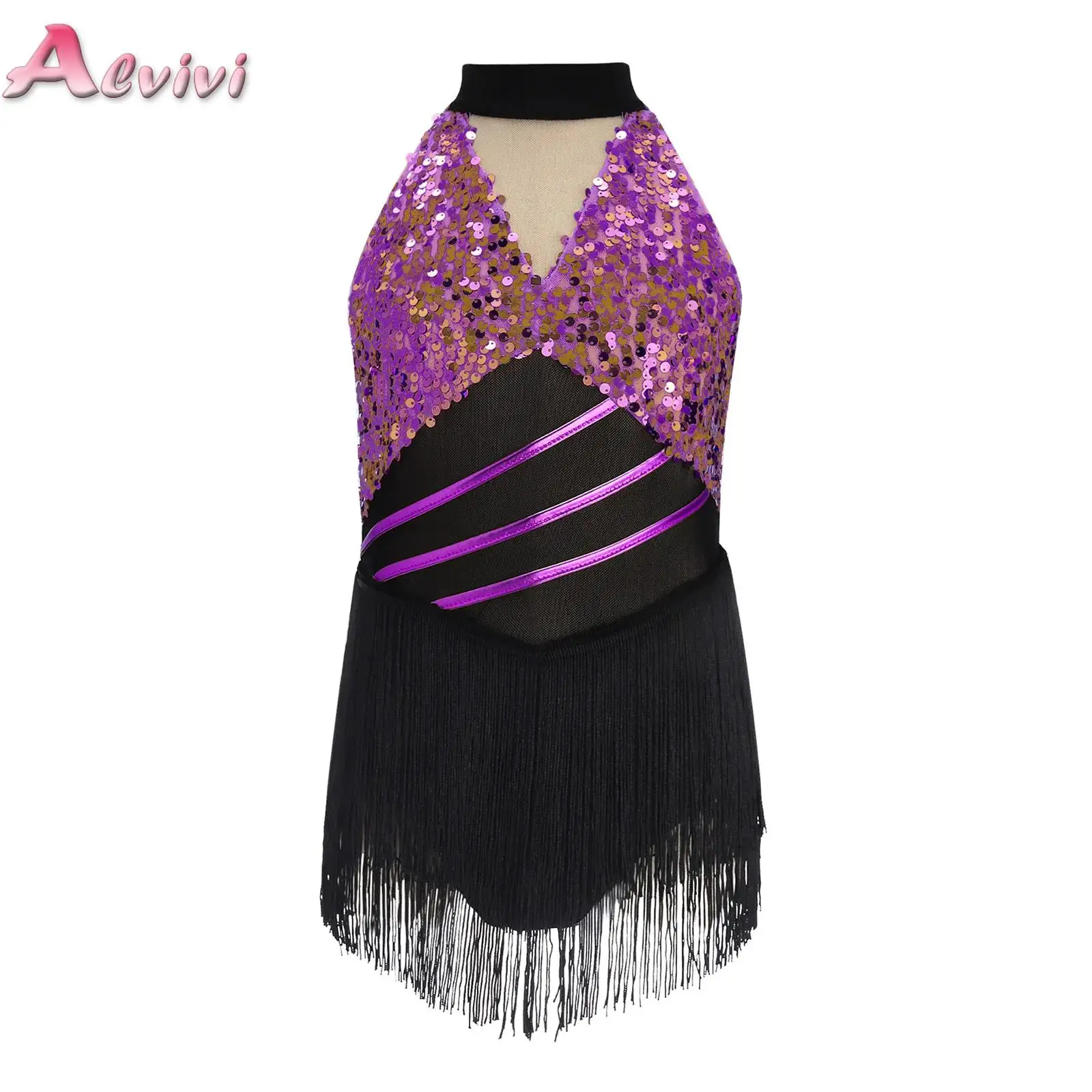 

Kids Girls Cha-cha Salsa Latin Dance Costume Ballet Dance Leotard Jazz Performance Dancewear Gymnastics Artistic Jersey Dresses
