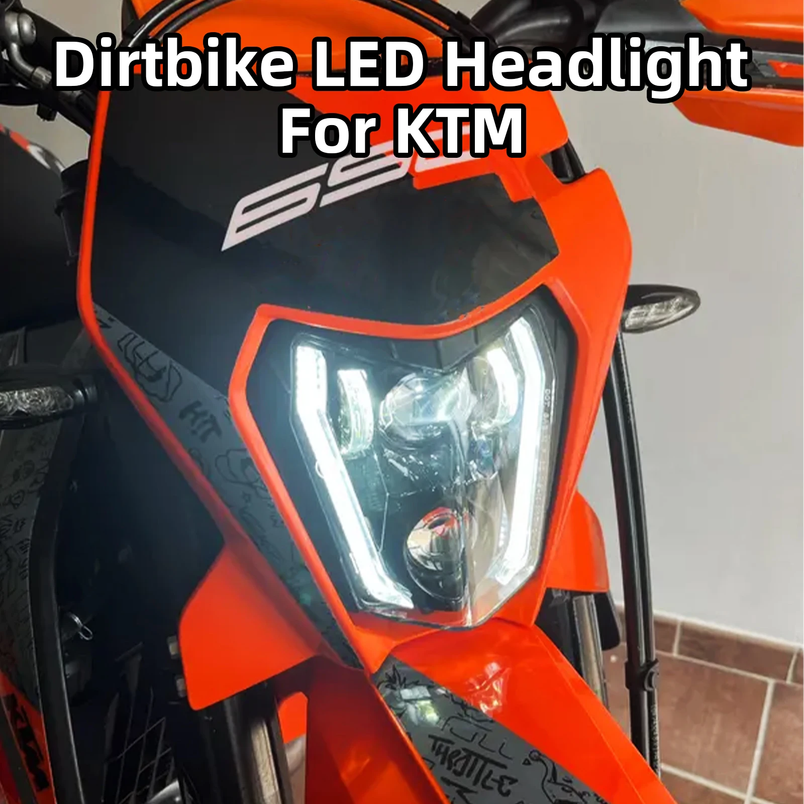 

E24 Motorcycle LED Headlight for KTM 690 SMC R Enduro R 125 150 200 250 300 350 450 500 EXC EXC-F XC-W XCF-W Dirtbike Headlamp