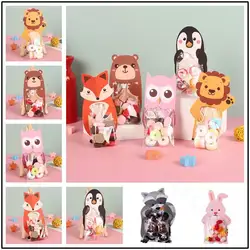 10-20pcs Animal Cute Gift Bags Candy Bags Baby Shower Birthday Party Cookie Bags Bear Candy Box Greeting Cards Popular Rabbit