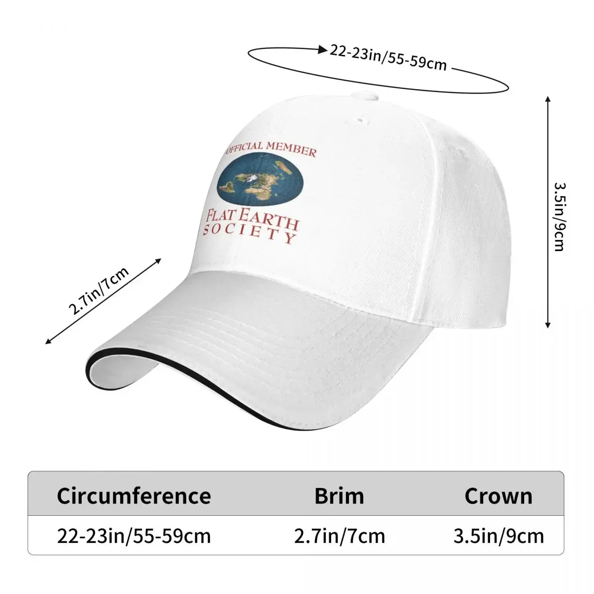 Flat Earth Society Cap Baseball Cap fluffy hat Christmas hats thermal visor Girl\'s hats Men\'s