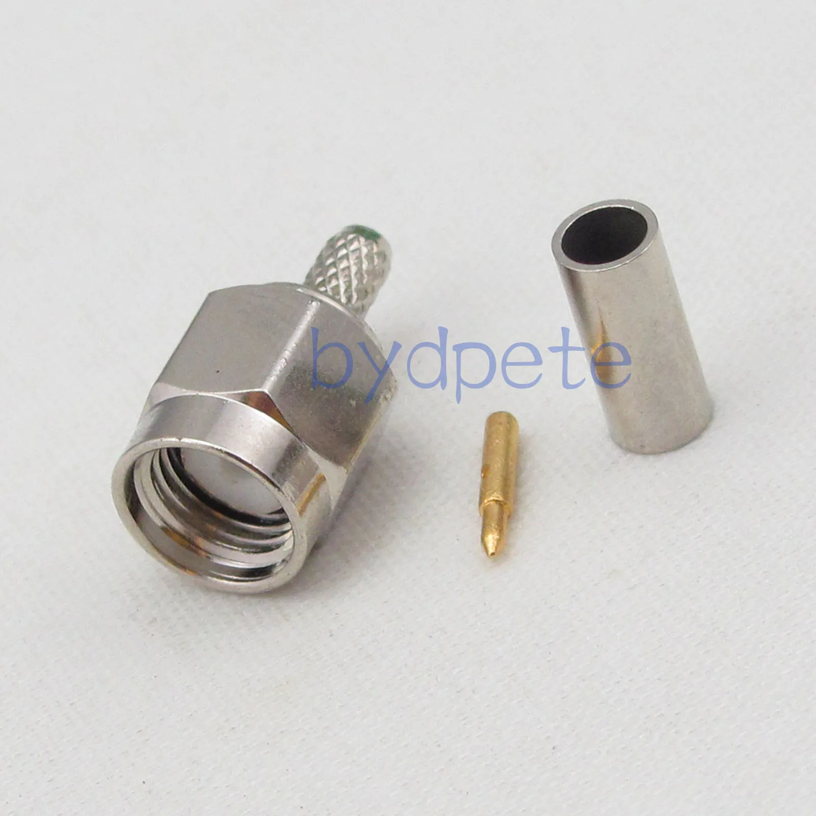 SMA Male Plug Nickel Plated Connector Crimp for RG174 RG179 RG316 Pigtail 50 ohm