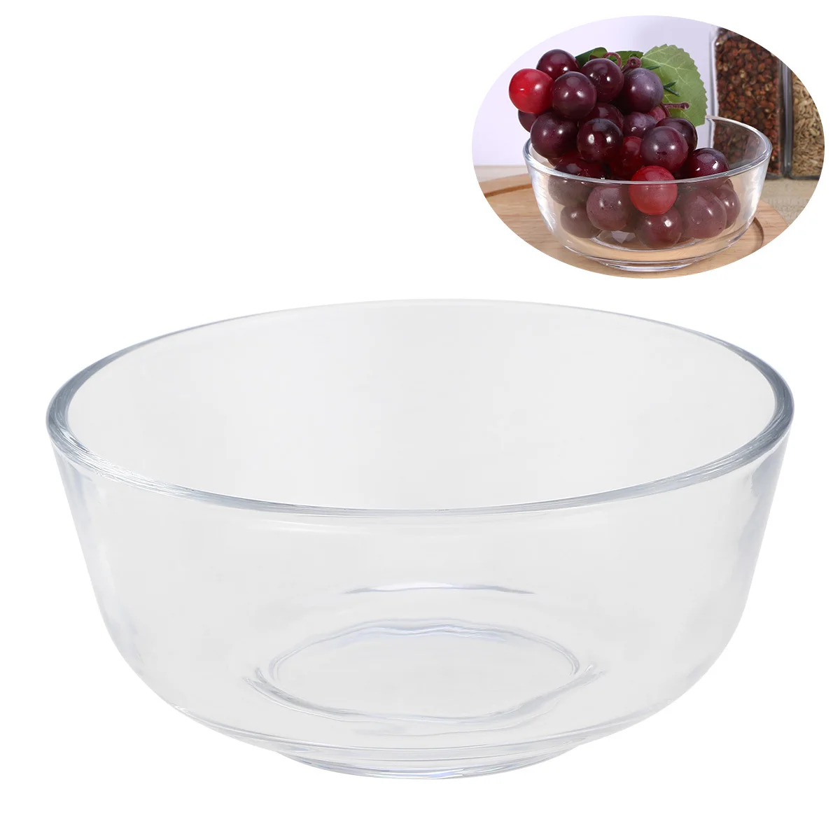 

1Pcs 4.5 Inch Lead Free Transparent Glass Bowl Salad Fruit Dessert Serving Dish for Parties Receptions Salad Bowl