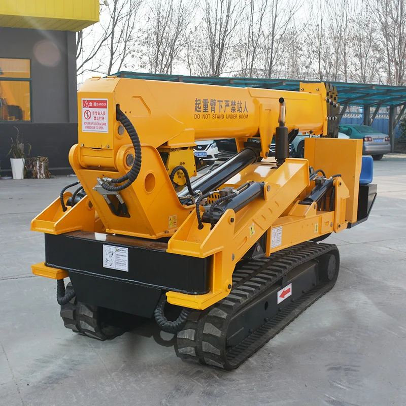 YG Electric Mobile Micro Crawler Crane 1 2 3 5 8 Ton Telescopic Boom Small Hydraulic EPA Engine Battery Mini Spider Crane Price