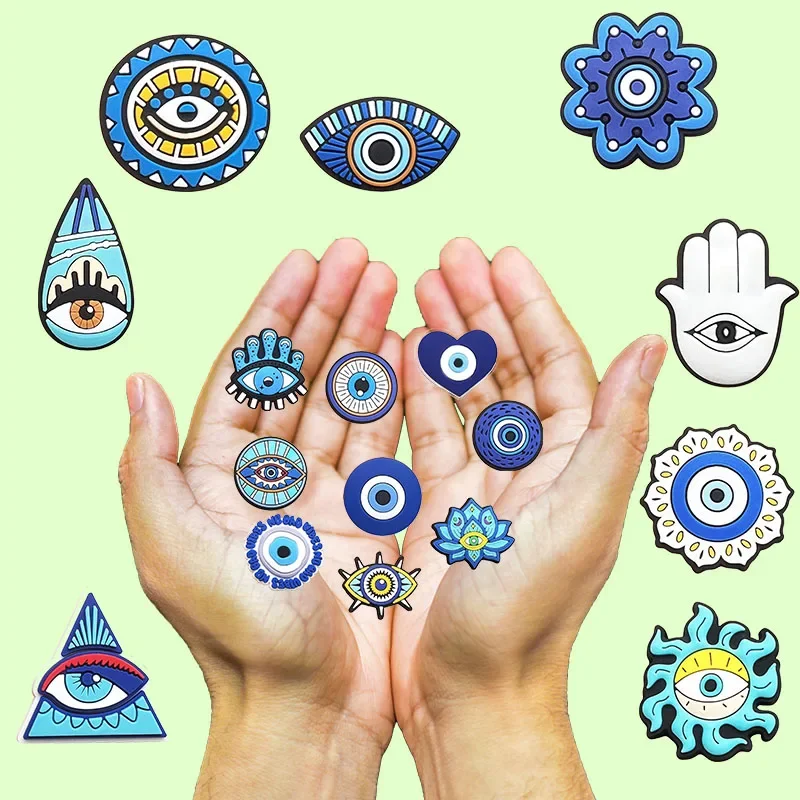 

Shoe Charms for Crocs Accessories Blue Eyes Shoes Charm for Croc Decorations Pins Men Accessory Jeans Woman Clogs Clips Badges