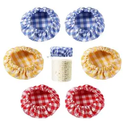 1PC Cotton Cloth Fermentation Bottle Cover Portable Multifunction Sourdough Starter Jar Covers Reusable Dust Cover