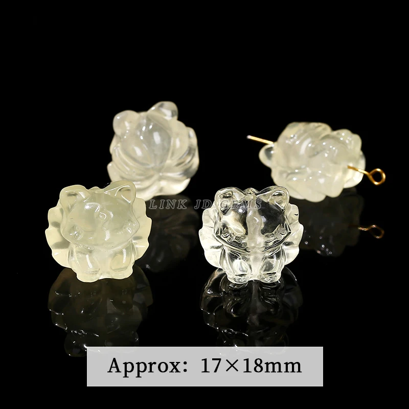 Natural Lemon Quartz Citrine Carved Loose Spacer Beads