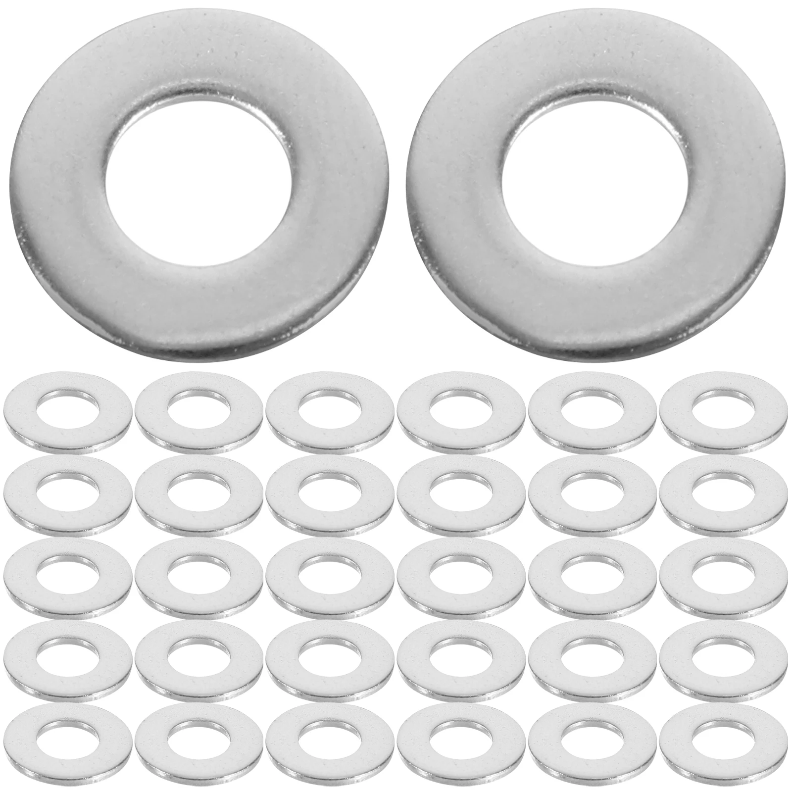 

80pcs Stainless Steel Flat Washers 1 4 Inch Seal Gaskets for Screws General Repair Fasteners Metal Washers Set