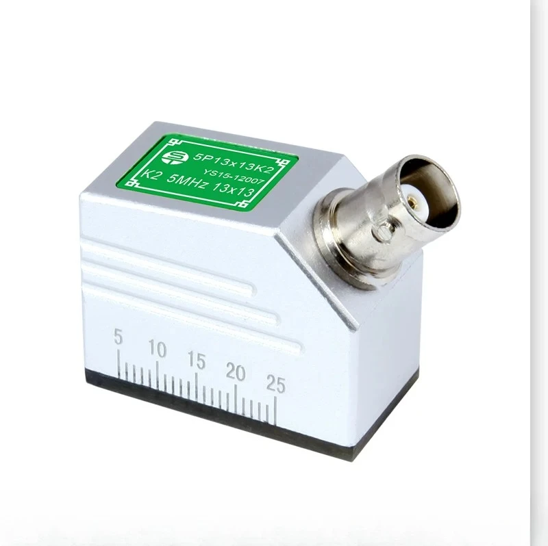 5MHz 9x9 K2 Ultrasonic Angle Beam Probe, Wear-Resistant Shear Wave Transducer for Flaw Detector