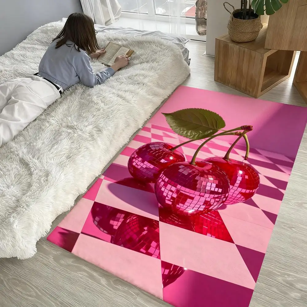 

Disco fruit fashion cool Floor Mat Soft Thickened Non-Slip Door Mat for Living Room Home Decor Flannel Rugs