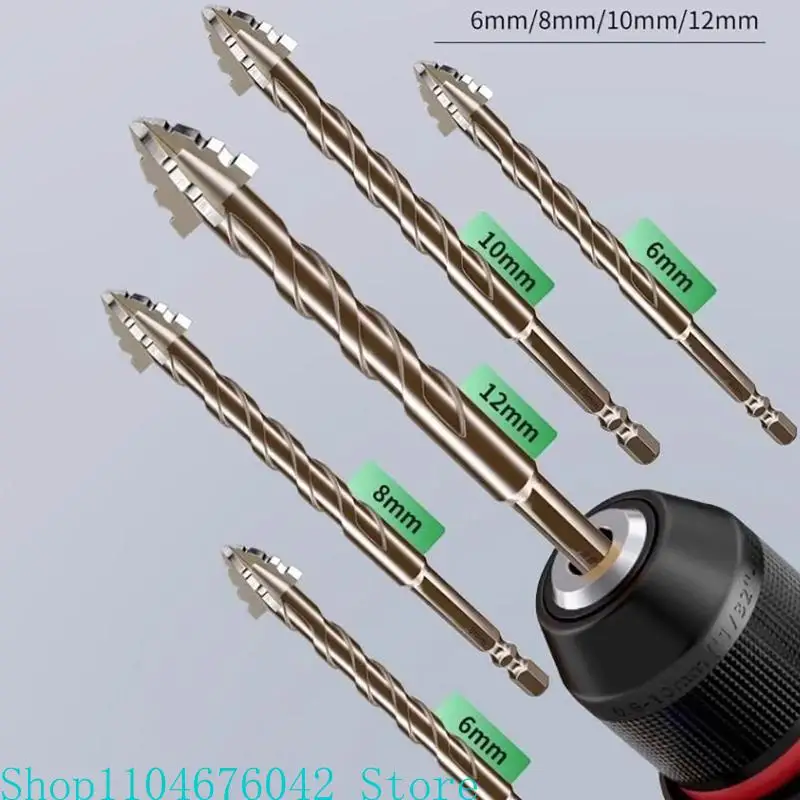 5ASD 4PCS/SET คุณภาพสี่บิตสว่านเยื่อหุ้มปอดแบบหยักสำหรับงานไม้มืออาชีพและโครงการ DIY มัลติฟังก์ชั่น