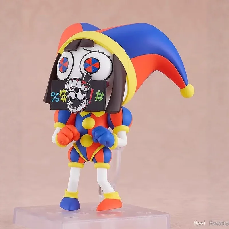 Q Version 2583 The Amazing Digital Circus Pomni Chibi Figure Interchangeable Face Posable Collectible Desktop Ornament Gift view 4