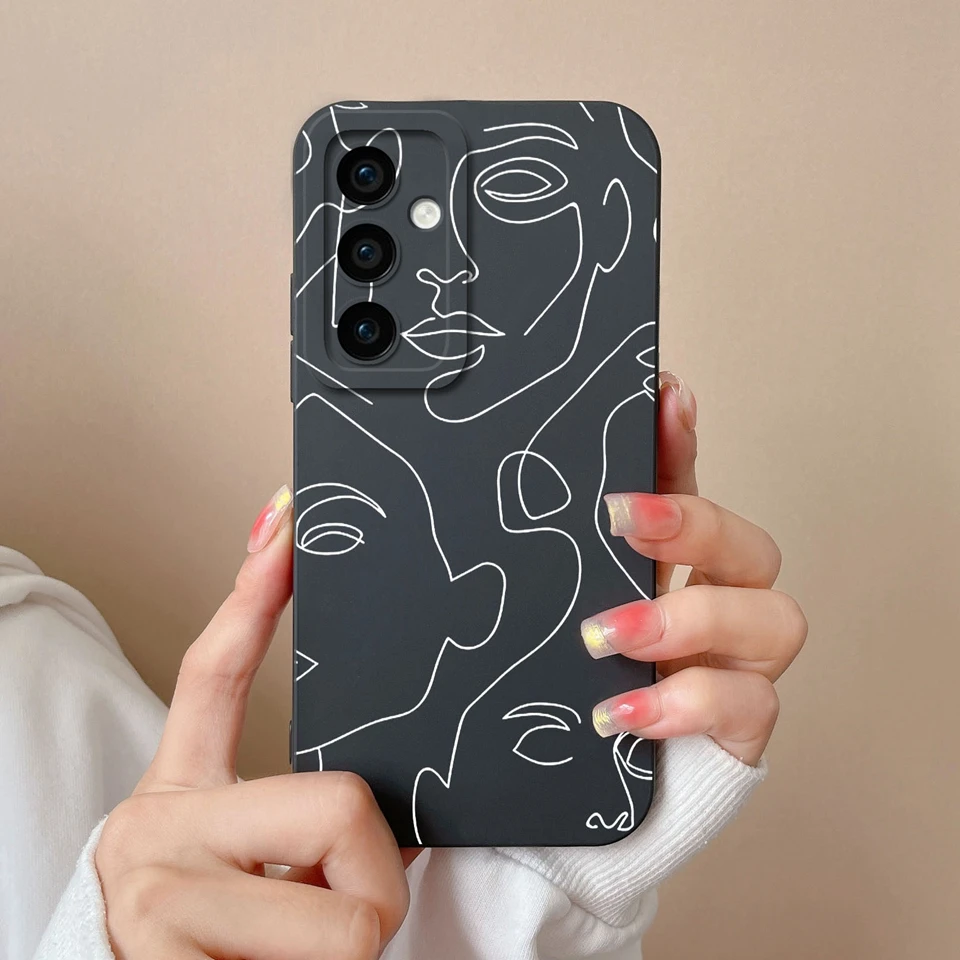 삼성 갤럭시 S24FE S24 플러스 S24 울트라 케이스 베어 러브 하트 충격 방지 삼성 s24 fe Coque 용 안티 가을 방오 커버