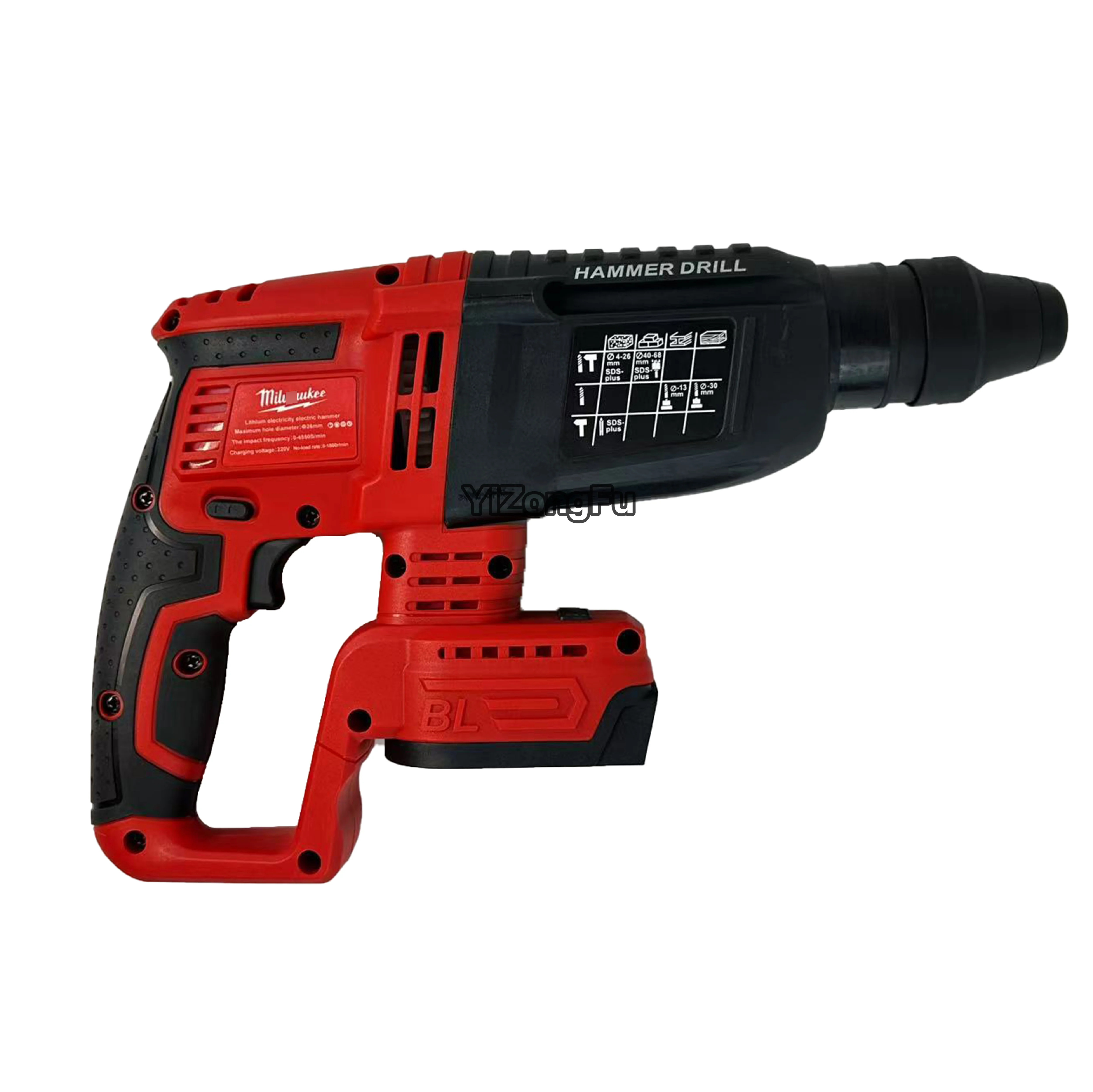 perceuse-a-percussion-sans-fil-sds-batterie-li-on-18v-3600bpm-marteau-electrique-portable-trois-modes-perceuse-a-percussion-puissante-personnalisable