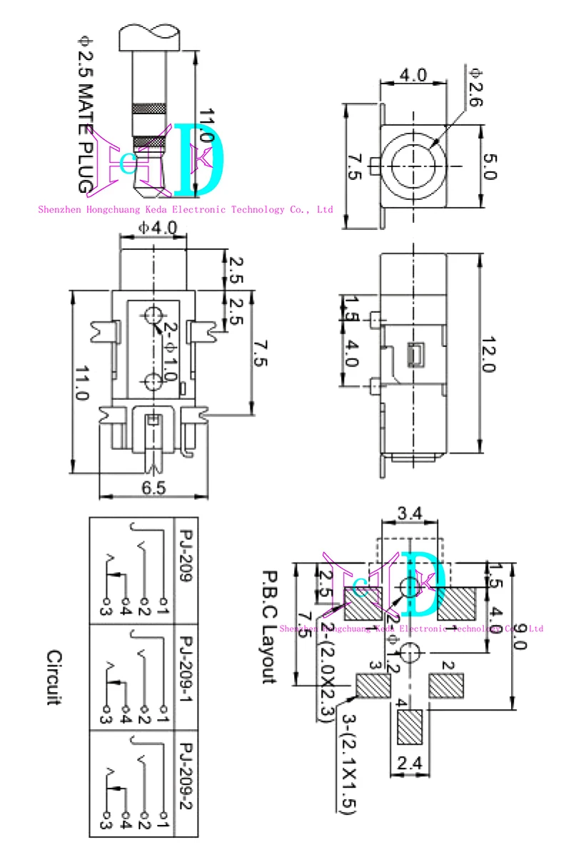 5 قطعة PJ209 حامل الصوت 5 دبوس SMD سماعة حامل 3.5 مللي متر الذهب/الفضة مطلي ثنائي القناة مصلحة الارصاد الجوية سماعة التوصيل واجهة