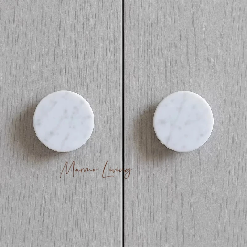 

Italian light luxury natural marble handle designer model room high-end hotel villa creative home decoration handle