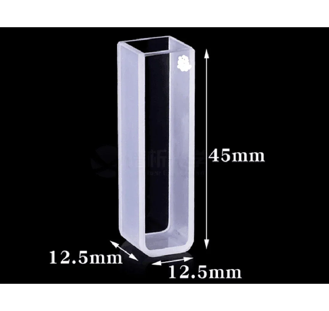 Quartz Cuvette 10mm Path Export light Glue Process Experiment Transparent high Temperature Resistant Acid Alkal B10mm-3.5mlQc