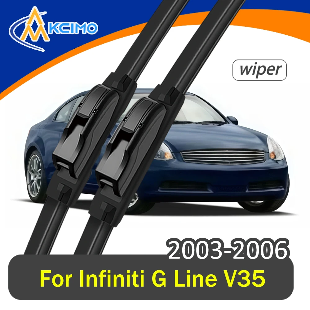 

2-Pack Front Windscreen Wipers Blades Set For Infiniti G Line V35 2003-2006 Direct Replacement Windshield Wipers