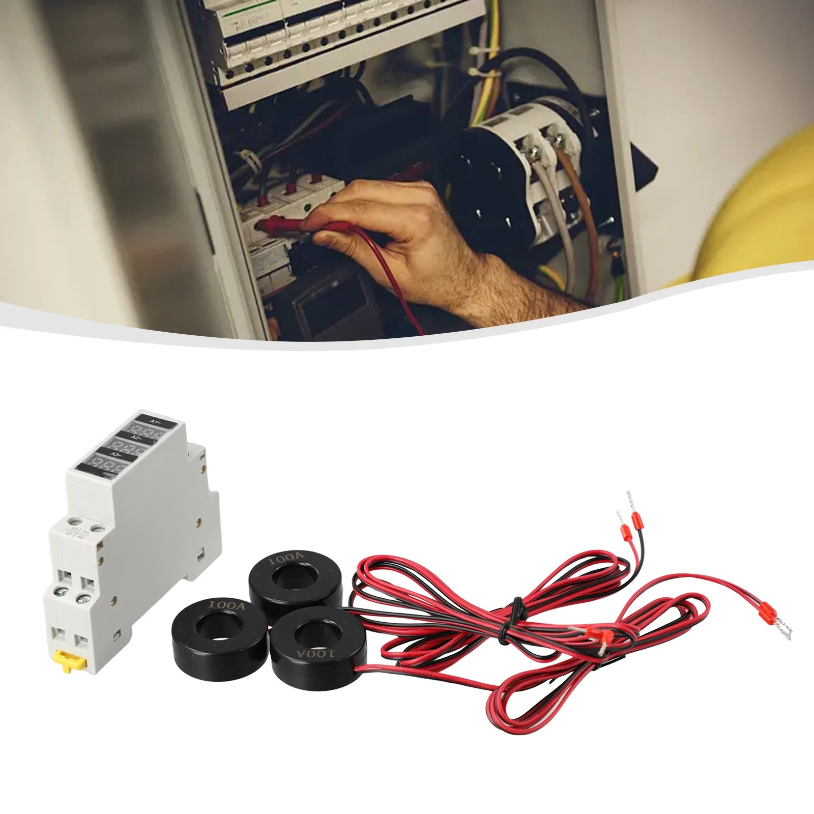 

High definition digital on screen display Long service life Rail mounted 35 mm Three phase Modular Current Meter