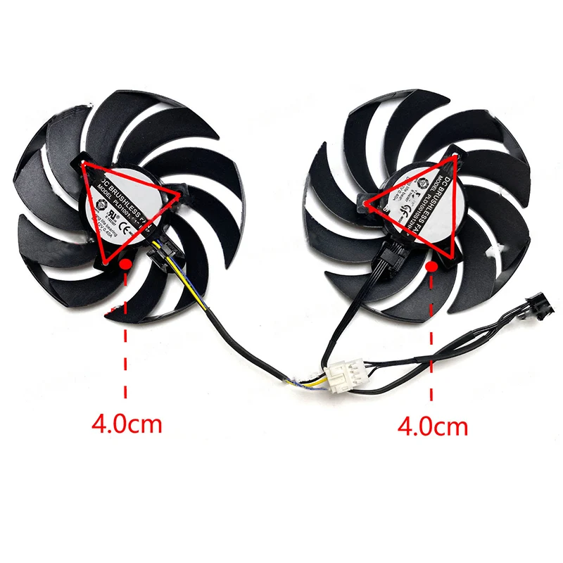 2 fan/Set For MSI RTX4070 4070S 4070ti 4070S VENTUS 2X Graphics Card Cooling Fan