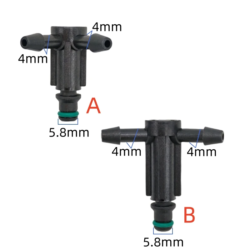 Y connector and 3-way return oil pipe connector auto fastener special structure fuel pipe plug injector rail clip lock  1PC