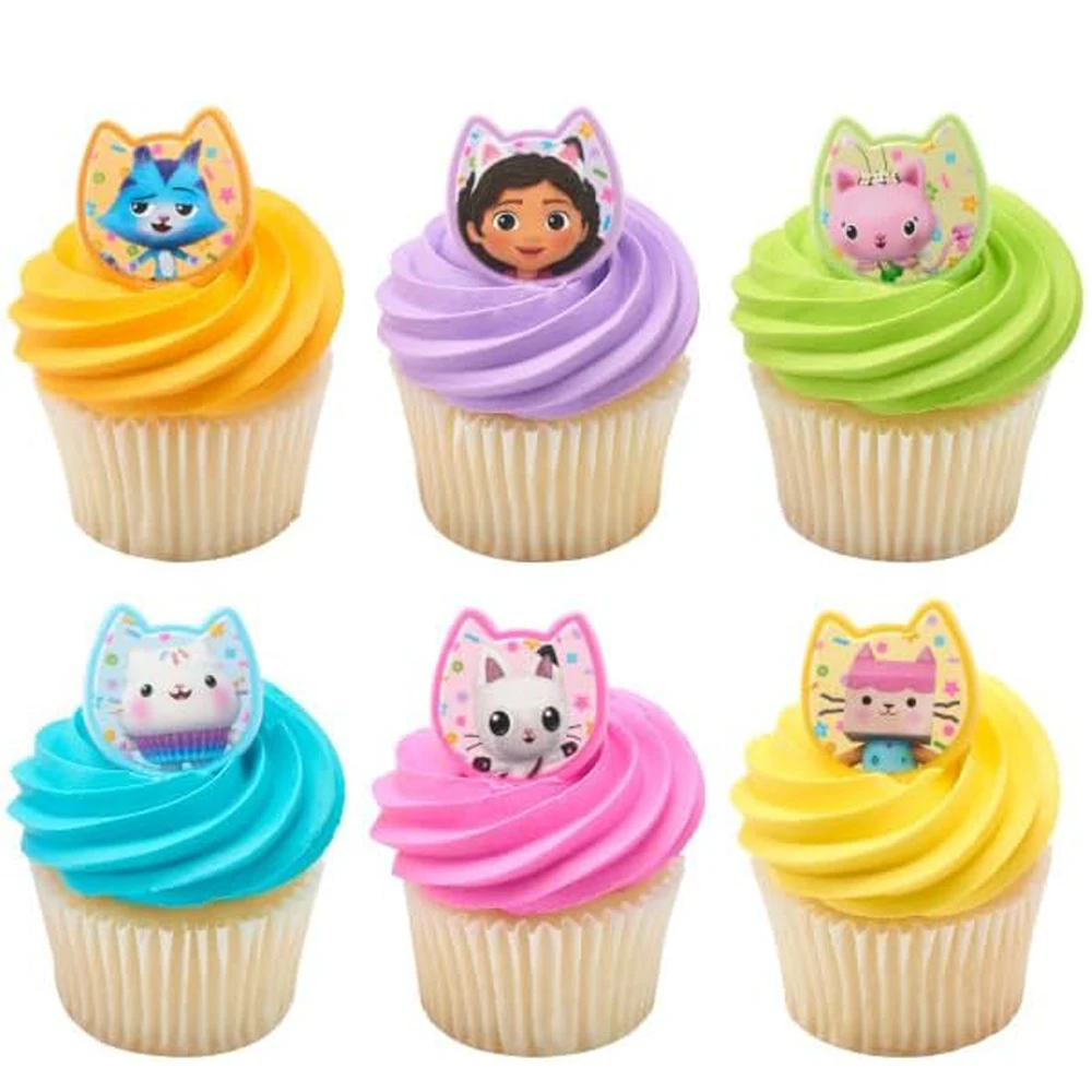 Gabby Dollhouse Cats Party Decoration Disposable Cake Topper Banner Balloon Slap Bracelet Stickers for Girls Birthday Supplies