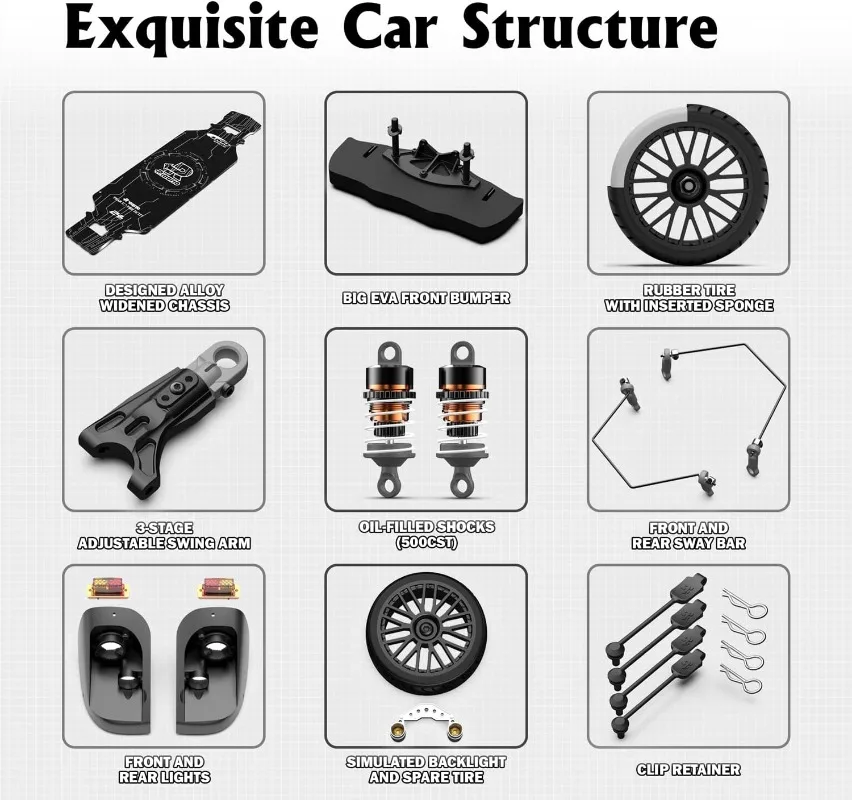 1/10 AK-917 سيارات RC سريعة بدون فرش للبالغين، ماكس 75 ميل في الساعة هواية كهربائية على الطرق RTR مع أجهزة معدنية 9 كجم، محرك 3650 4300 كيلو فولت
