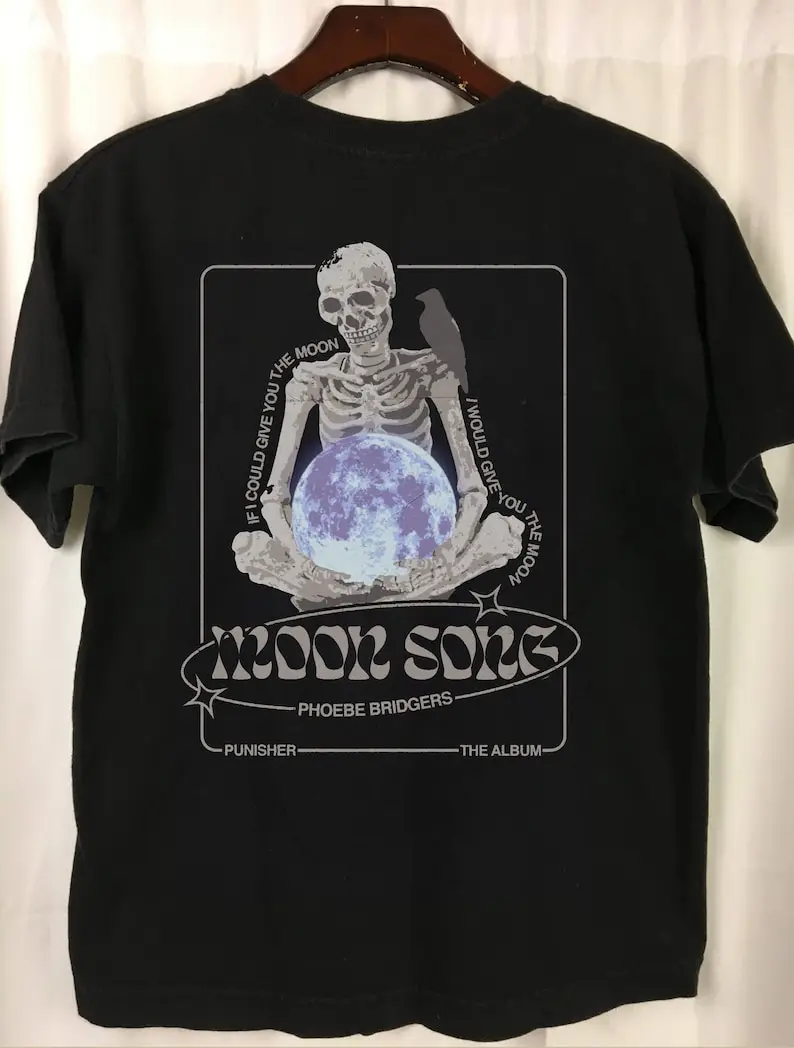 Phoebe Bridgers Moon Song Punisher Skeleton Vintage T shirt, Phoebe Bridgers Reunion On Tour t shirt, Phoebe BridgersTour tshirt