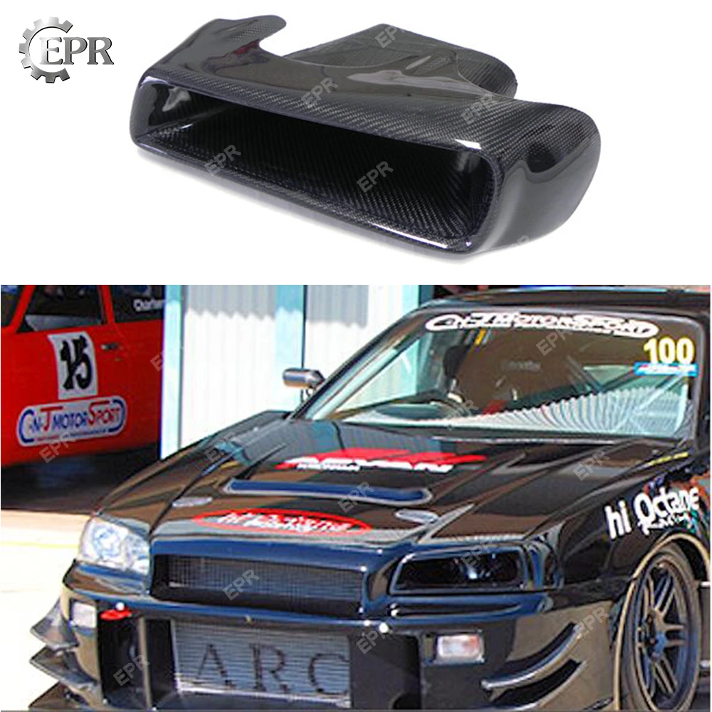 

For Nissan Skyline R34 GTT GTR Carbon Fiber Vented Headlight Replacement(left)Body Kit Tuning Part For GTR R34 Carbon Air Intake