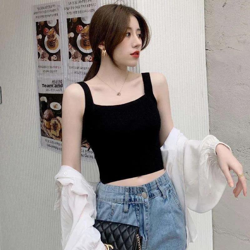 

Вязаный жилет Bla ort для женщин, базовая эластичная одежда, комплект для ношения под одеждой, маленький размер, модный льняной жилет-батвинг