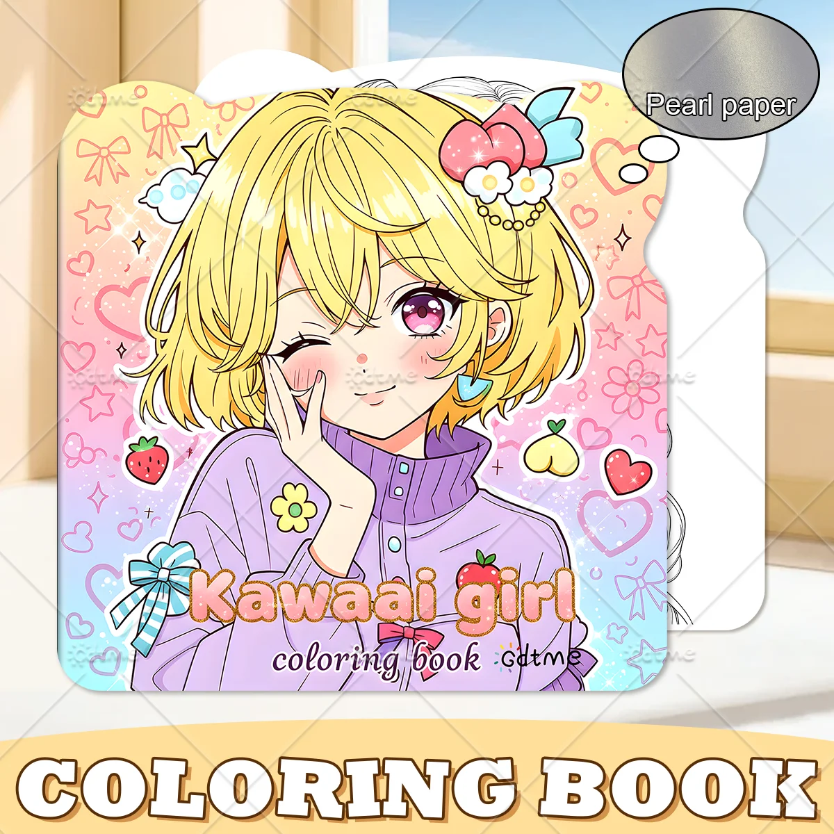 Kawaai Girl Coloring Book for Adults Cute Cozy Daily Activities Irregular Patterns for Relaxation (Cozy Spaces Coloring)