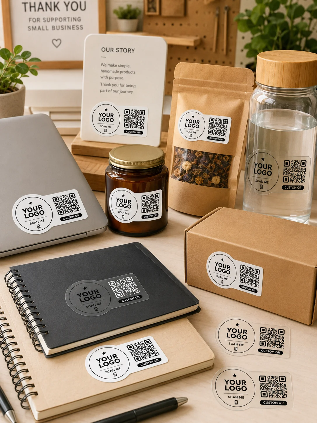 Maßgeschneiderte QR-Code-Aufkl – Sticker Label Roll Bewertung und Preis