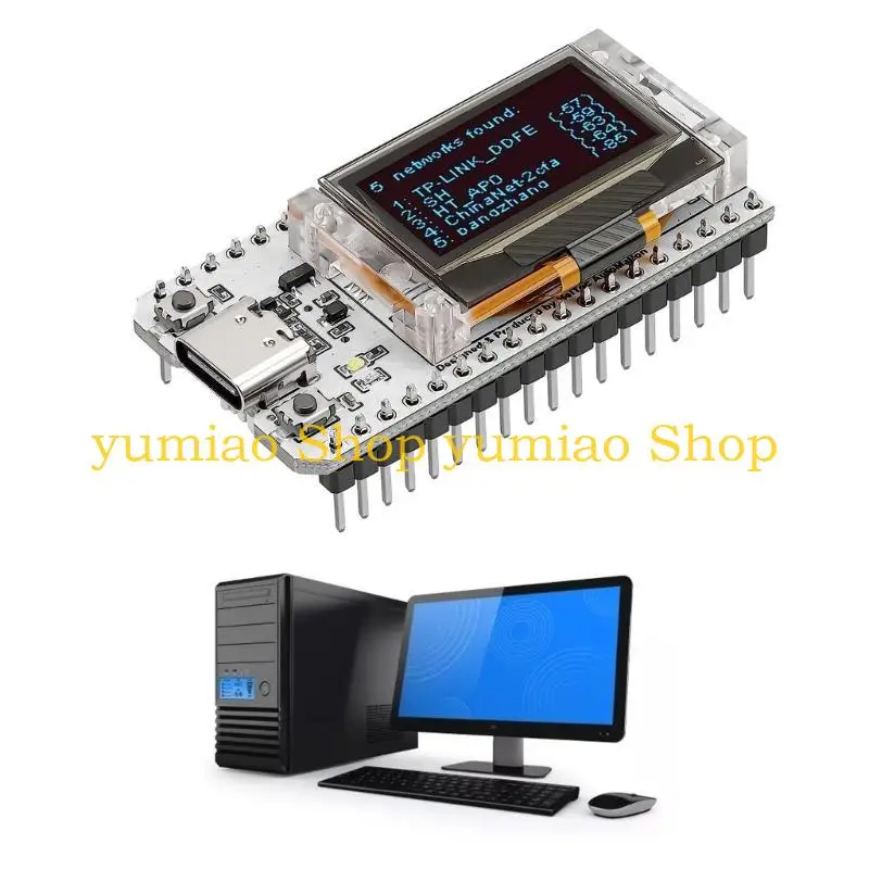 

587b ESP32 OLED Wi -Fi Poard 8MB Flash ESP32 Wi -Fi + 0,96 дюйма