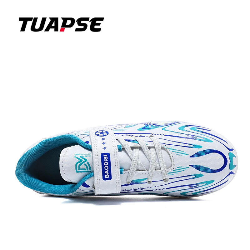 TUAPSE Student Men Football Soccer Shoes Outdoor Sport Training Ultralight Non-Slip Training Match Sport Cleats Grass Unisex