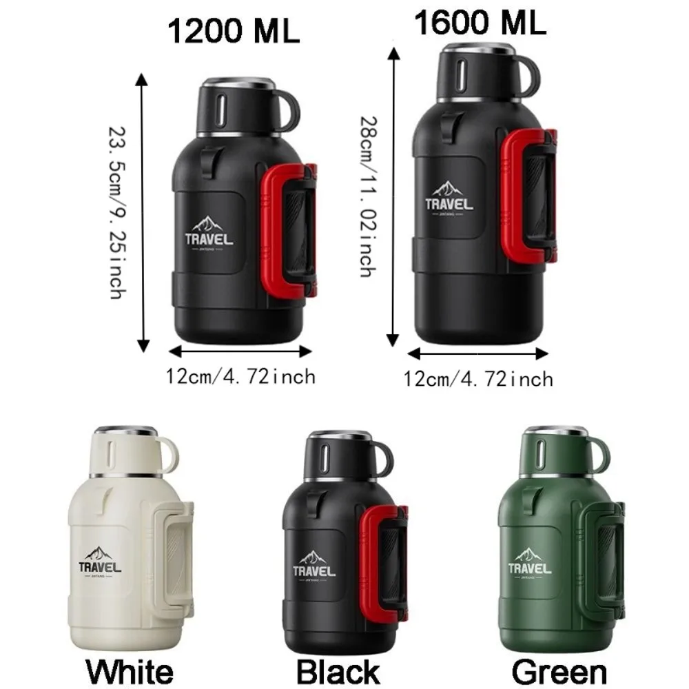 316 Stainless Steel Thermal Water Bottle Leak-proof Tea Infuser Vacuum Flasks with Folding Handle Large Capacity Insulated Mug 6