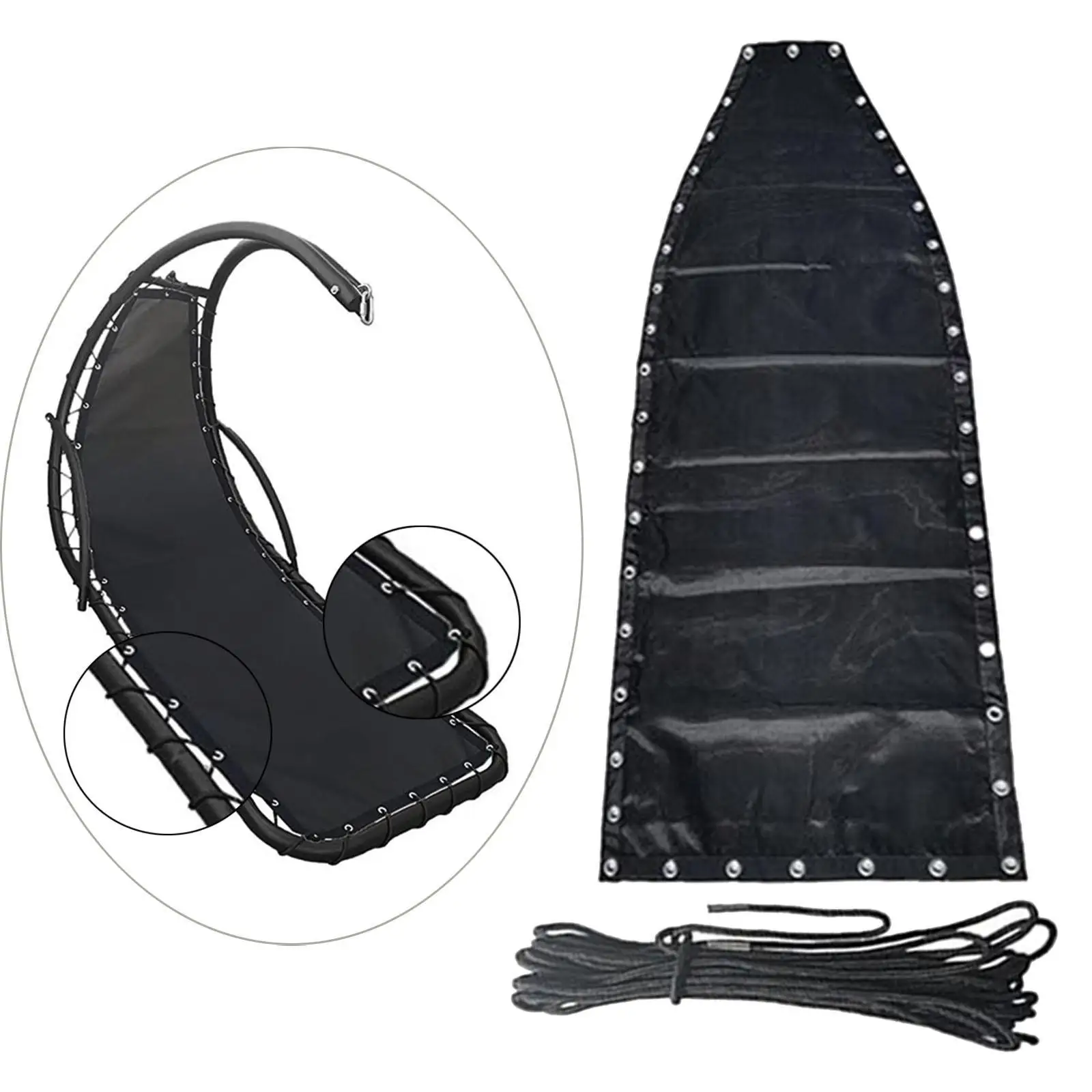 Reinforced Hanging Chair Mesh Rope Kit Weather Resistant Nylon for Garden Patio Swing Lounger Setup