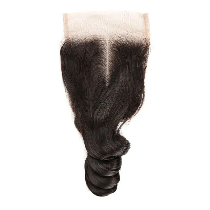 13x4 루즈 웨이브 레이스 클로저 인모 투명 레이스 프리 플러킹 프리 파트 100% 브라질리언 버진 인모 풀 엔드