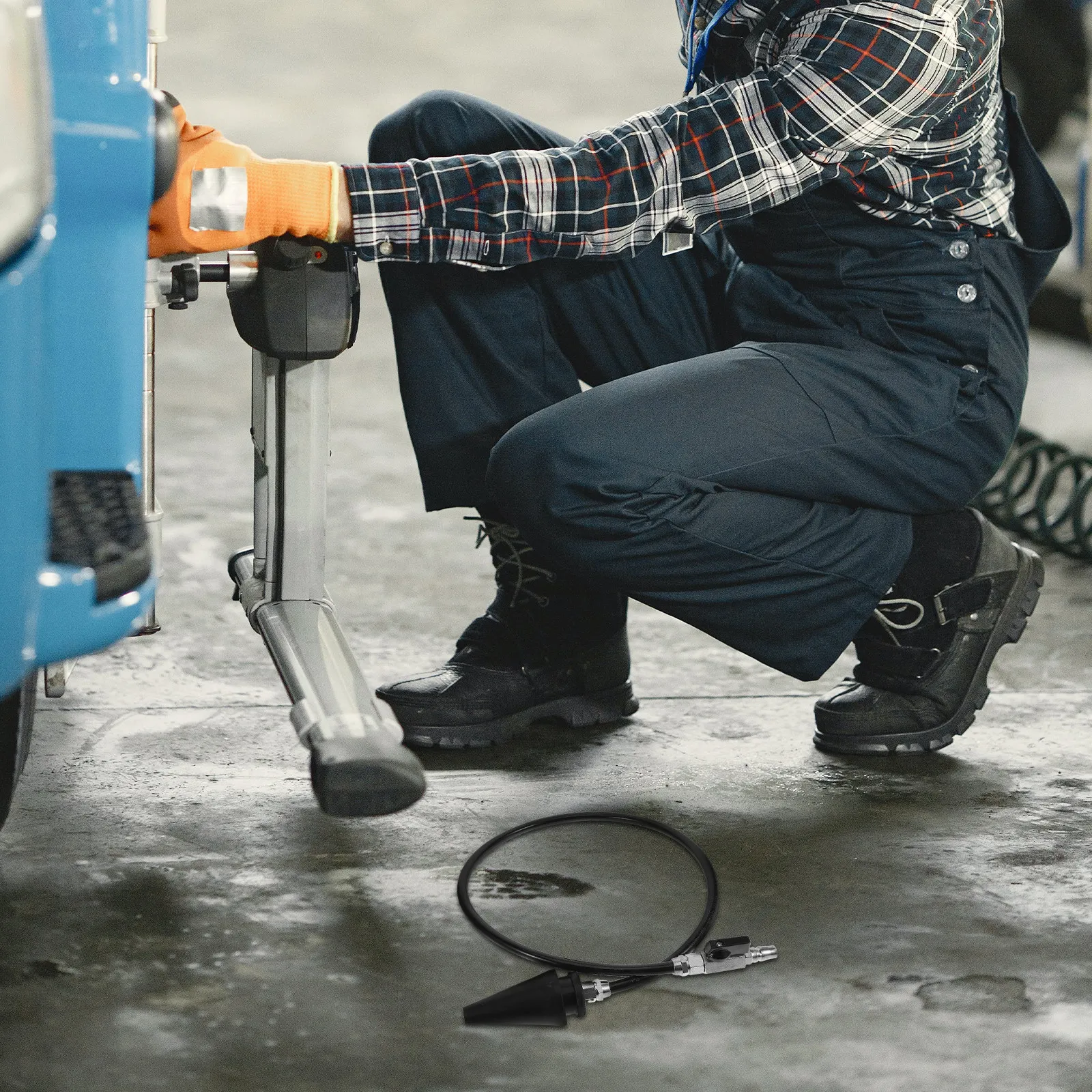 Car Fluid Extractor Pneumatic Oil Drain Tool Quick Fluid Residue Elimination System Air Operated Automotive Oil Evacuation