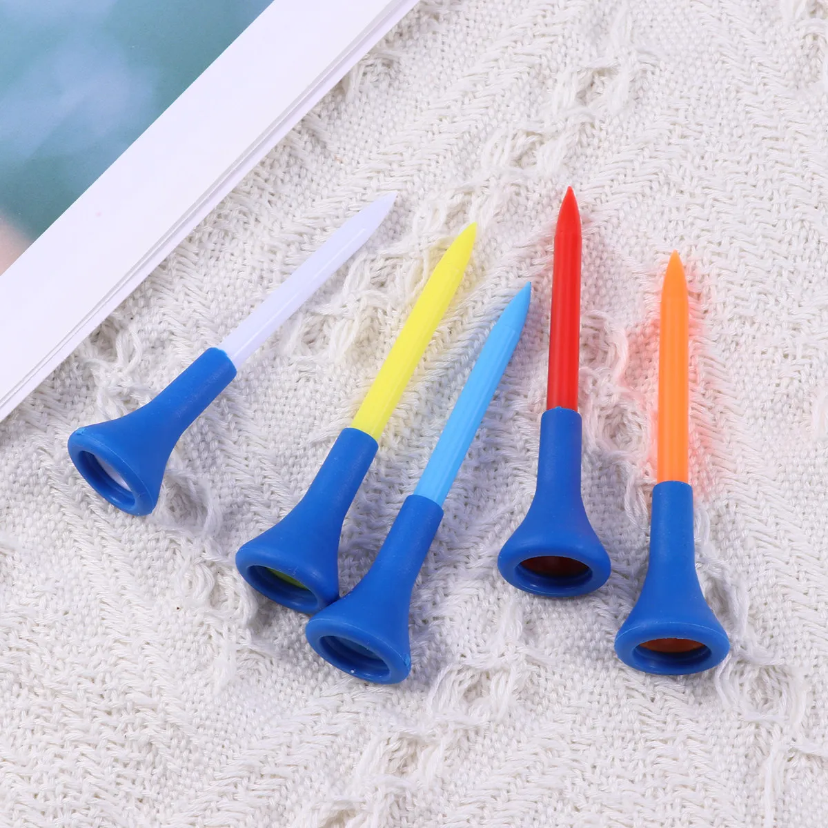 

5Pcs Golf Tees Professional 7.0cm Plastic Horn Training Tool Lightweight Reusable Golf Accessories for Indoor Outdoor Practice