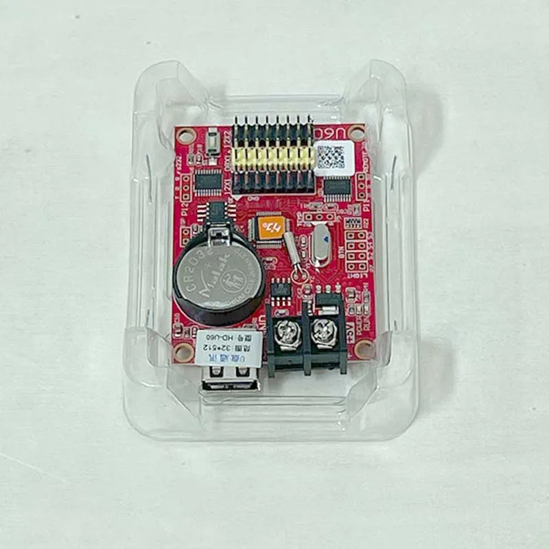 HD-U60 Single color LED Display Screen Pixel Animation Graphics Card  LED Digital Signage HUB12 HUB08 USB Port Control Card