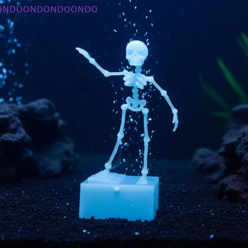 3D Printed Dancing Skeleton Aquarium Bubbler Air Driven Gothic Decor Great Gift for Aquarium Hobbyists