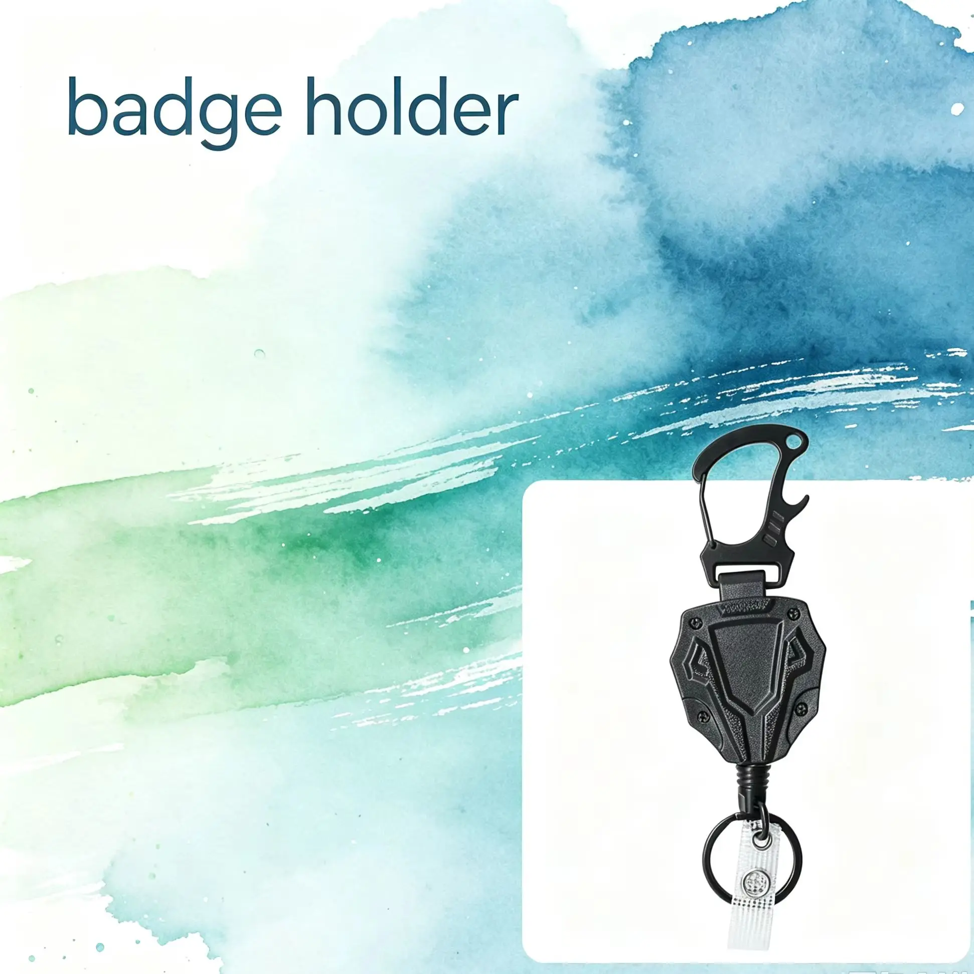 Black Heavy-Duty Retractable Carabiner Reel, Anti-Theft Steel Wire Rope Stretch Key Holder, Outdoor Backpack Hanging Accessory