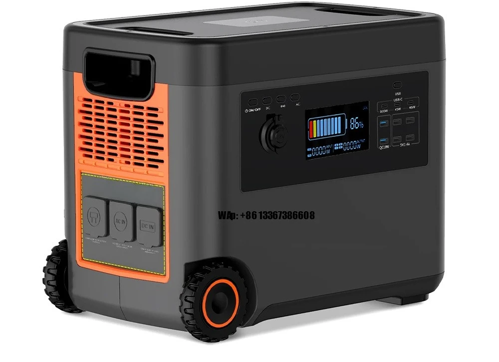 Outdoor 1200W 1800W 2400W 3000W 5KW 10KW Solar Generator Home Camping Backup Portable Power Station 2500W to Europ